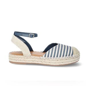 Time and Tru Stripe Ankle Strap Espadrille Shoes(Size 9.5)